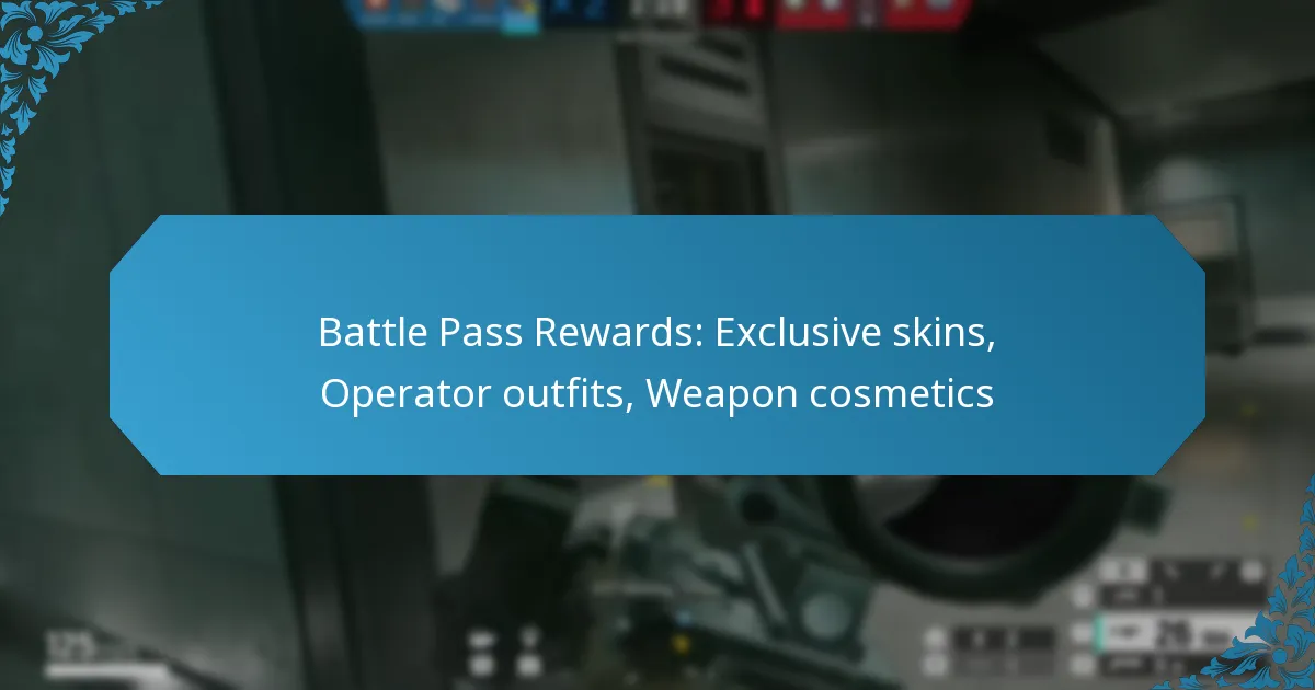 Battle Pass Rewards: Exclusive skins, Operator outfits, Weapon cosmetics
