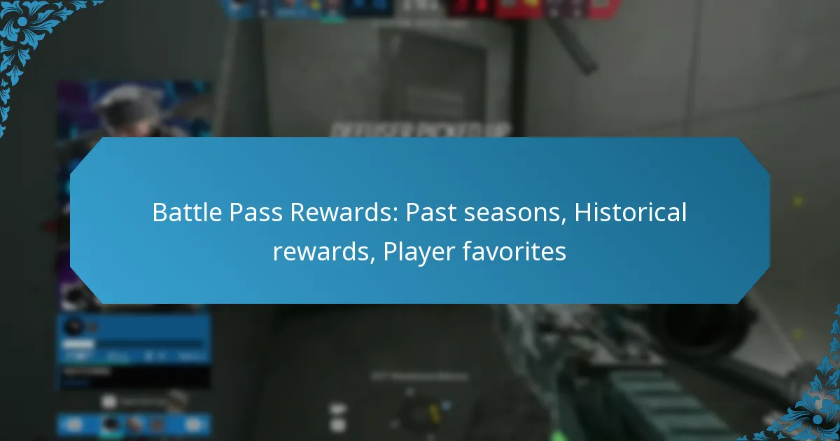 Battle Pass Rewards: Past seasons, Historical rewards, Player favorites