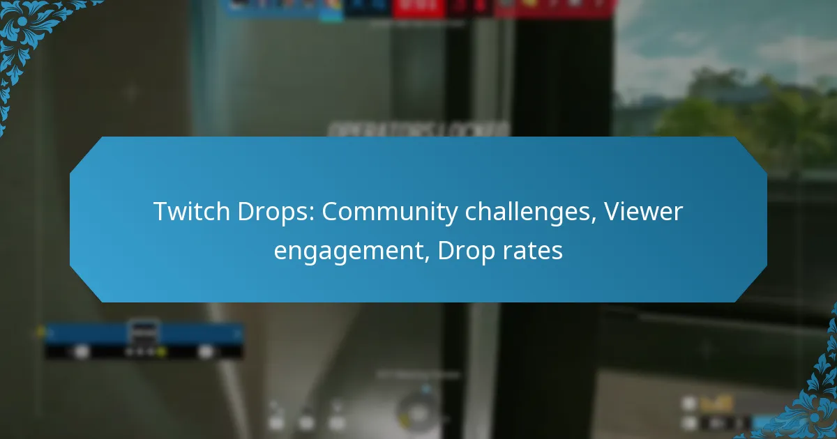 Twitch Drops: Community challenges, Viewer engagement, Drop rates