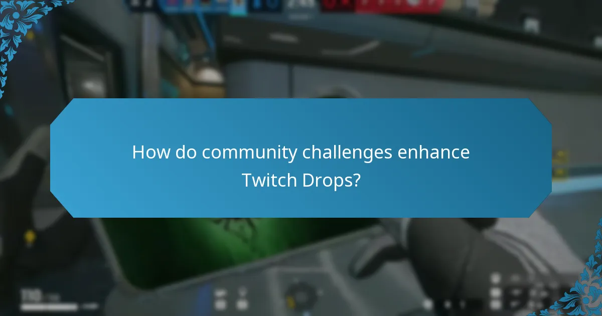 How do community challenges enhance Twitch Drops?