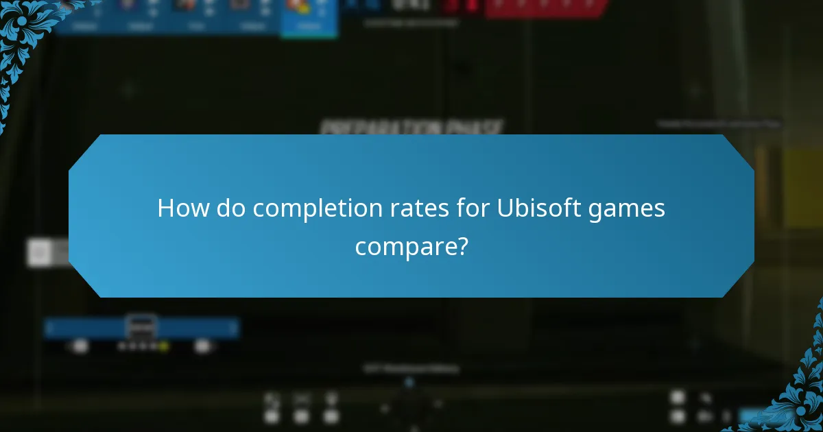How do completion rates for Ubisoft games compare?
