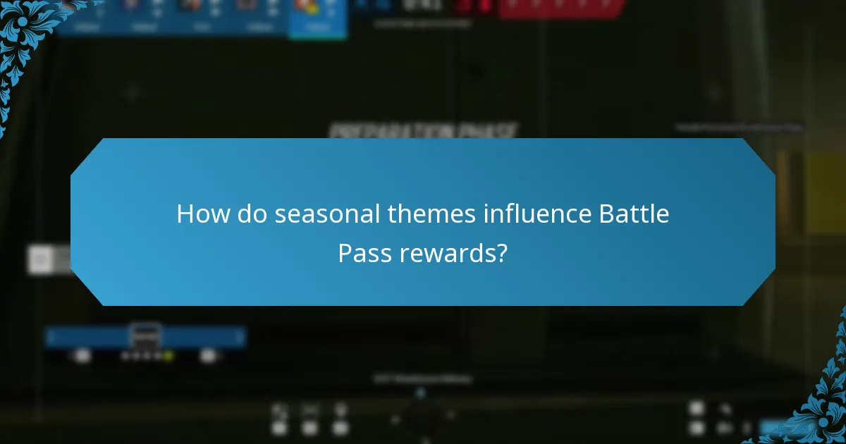 How do seasonal themes influence Battle Pass rewards?