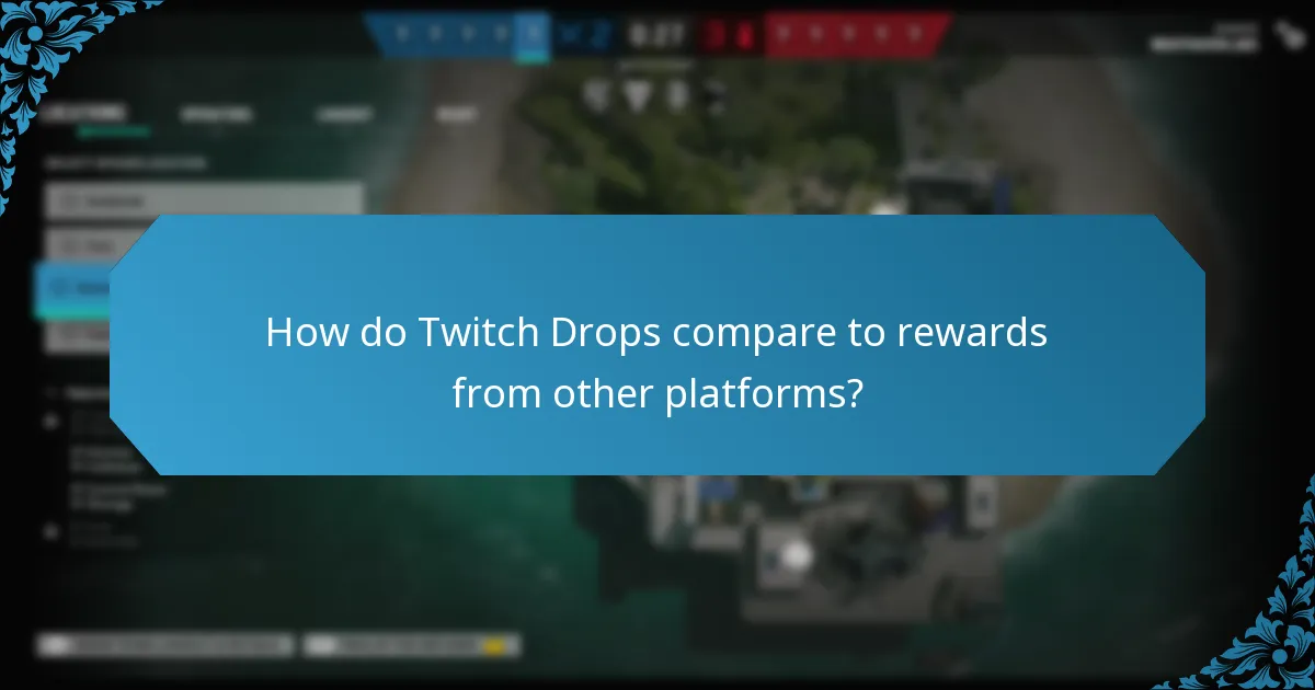 How do Twitch Drops compare to rewards from other platforms?
