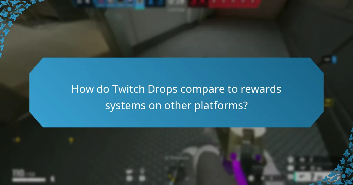 How do Twitch Drops compare to rewards systems on other platforms?