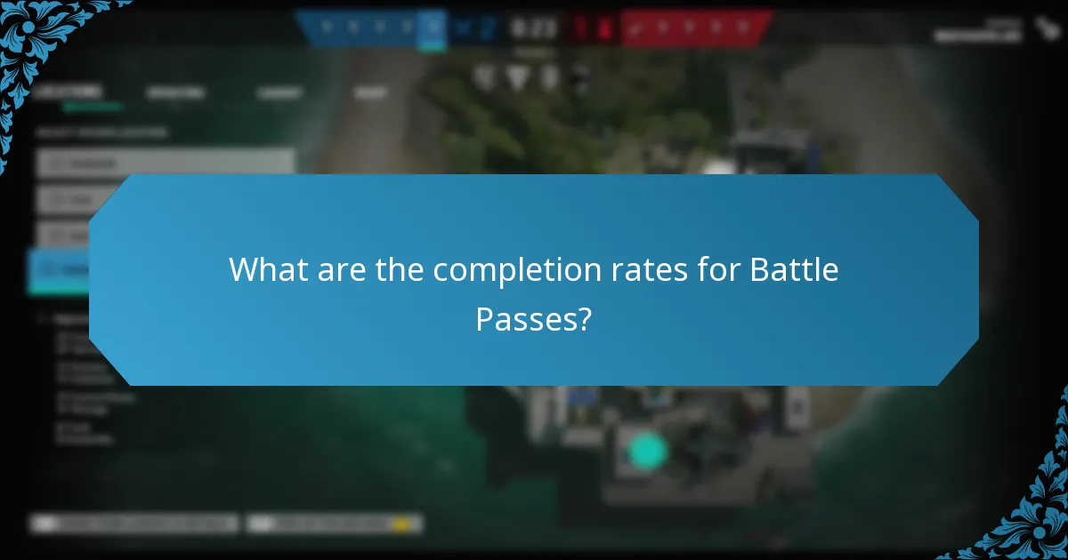 What are the completion rates for Battle Passes?