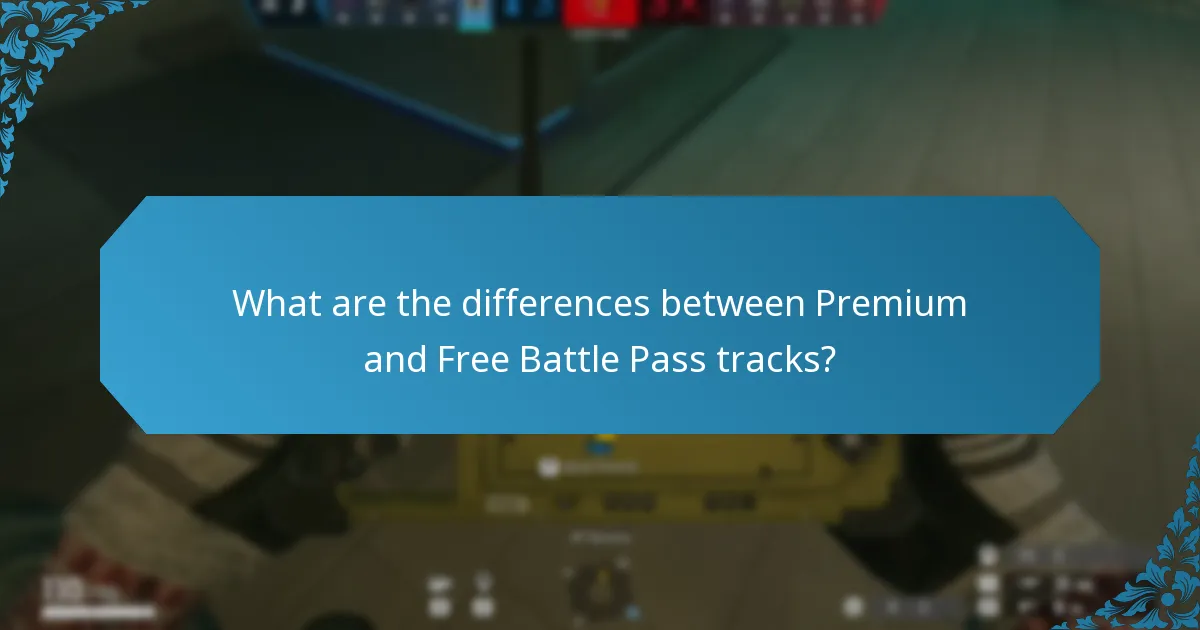 What are the differences between Premium and Free Battle Pass tracks?