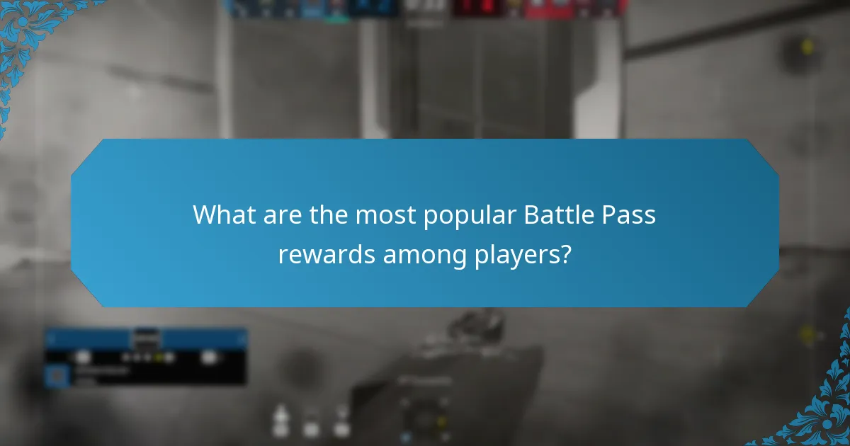 What are the most popular Battle Pass rewards among players?