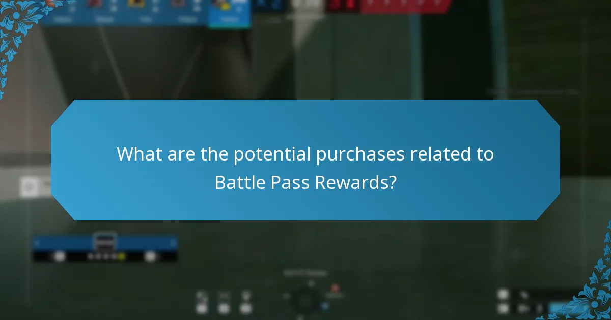 What are the potential purchases related to Battle Pass Rewards?