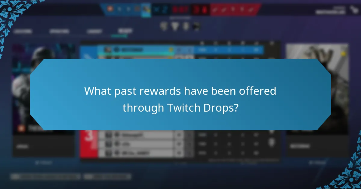 What past rewards have been offered through Twitch Drops?