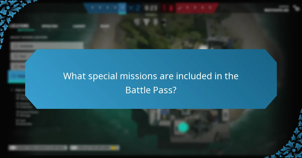 What special missions are included in the Battle Pass?
