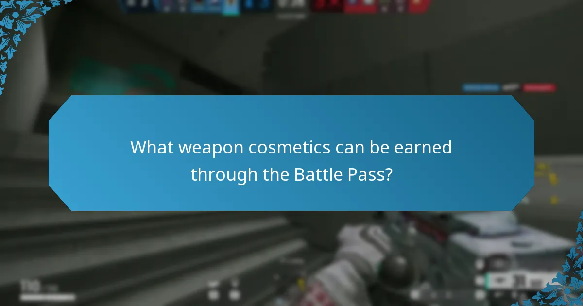 What weapon cosmetics can be earned through the Battle Pass?