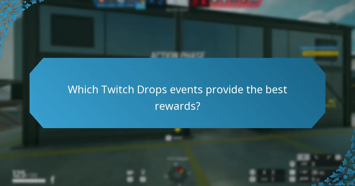 Which Twitch Drops events provide the best rewards?